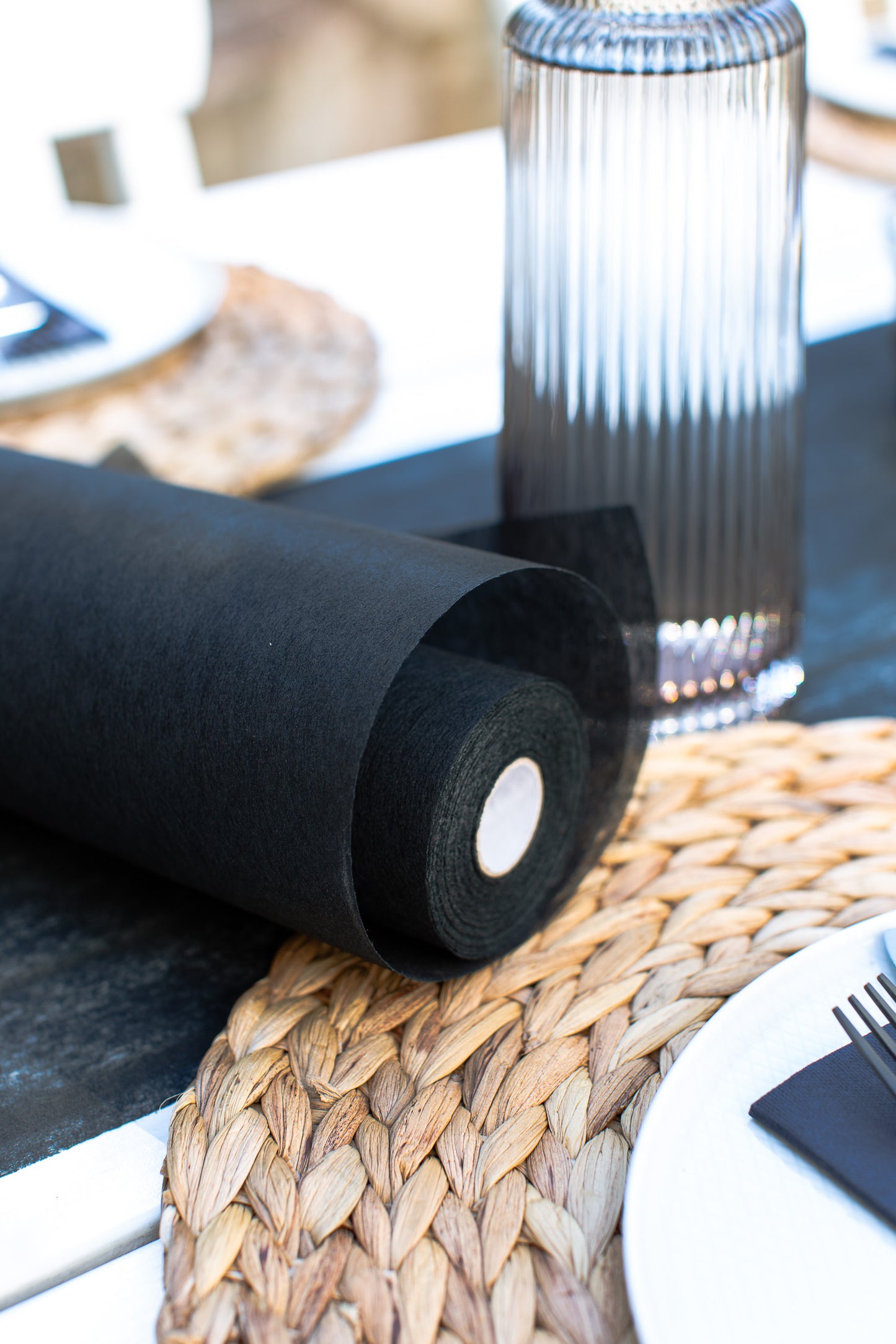 2. Wahl: Tischläufer Vlies Schwarz