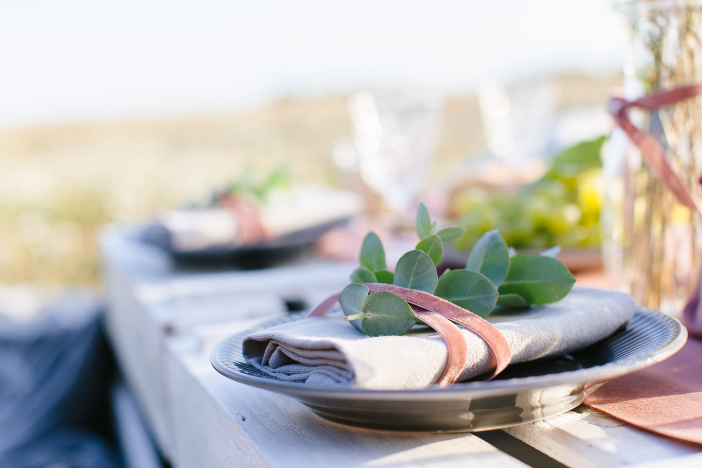 Samtband Altrosa, 10 mm