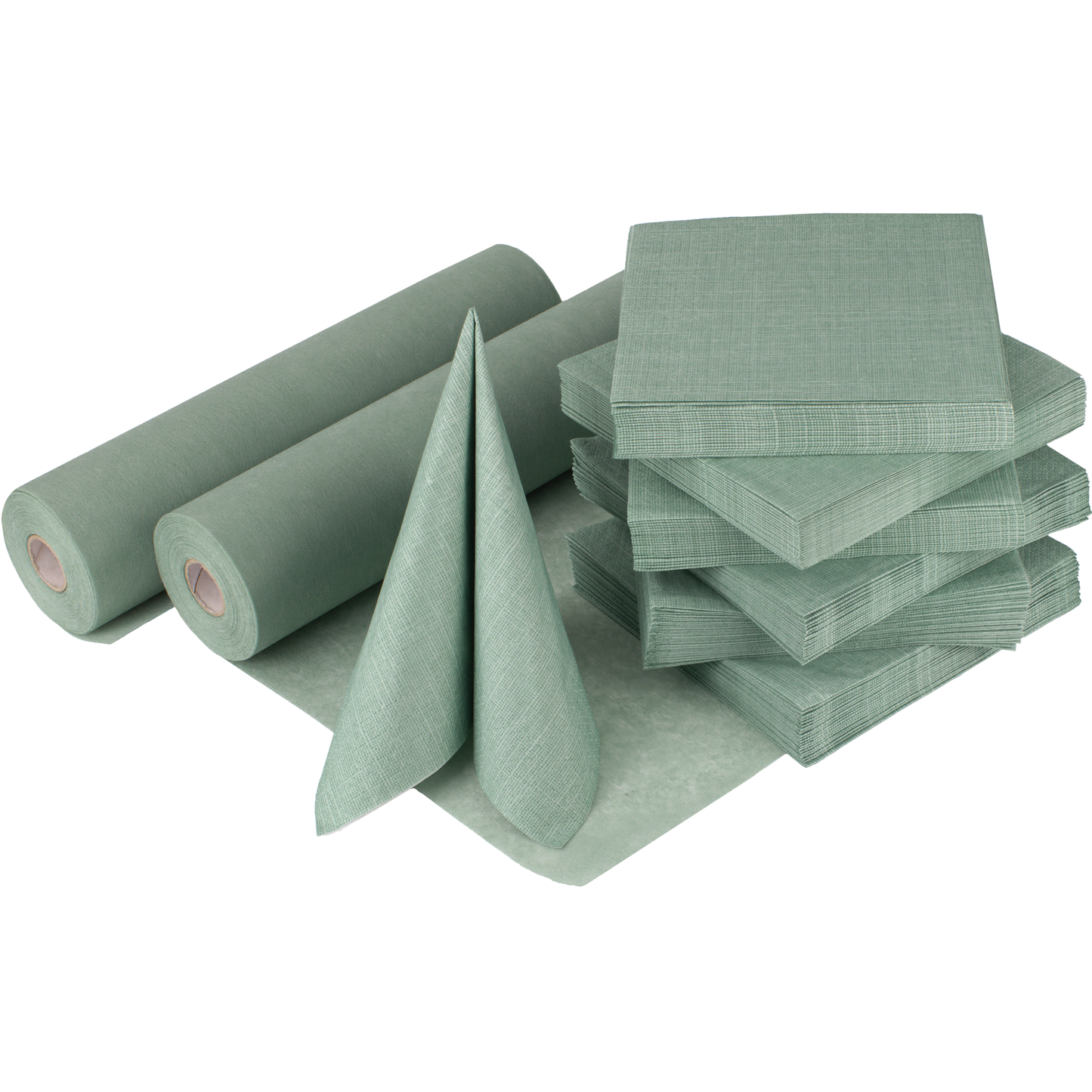 Tischdeko Set in Eukalyptus Grün