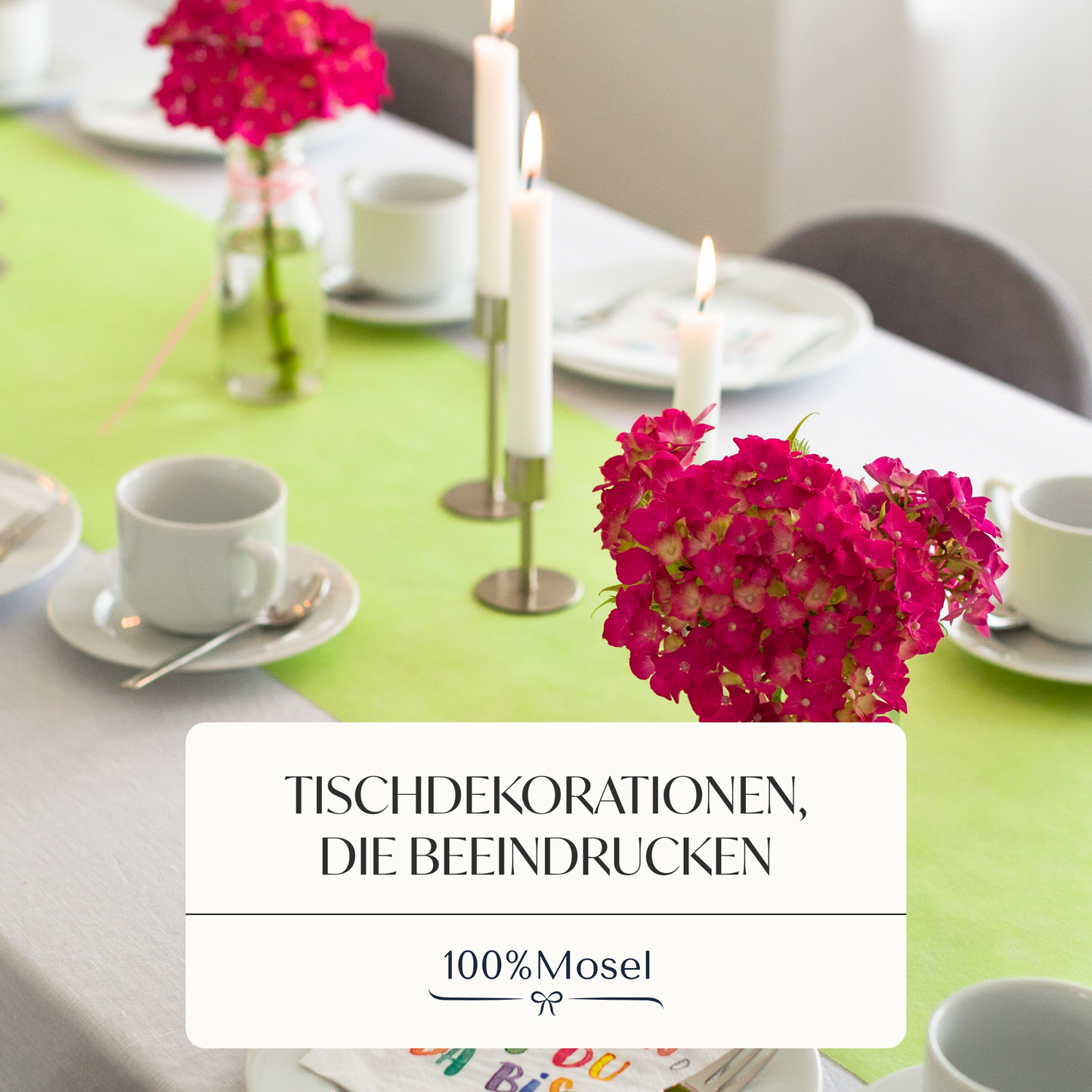 Tischläufer Vlies Pastell Grün