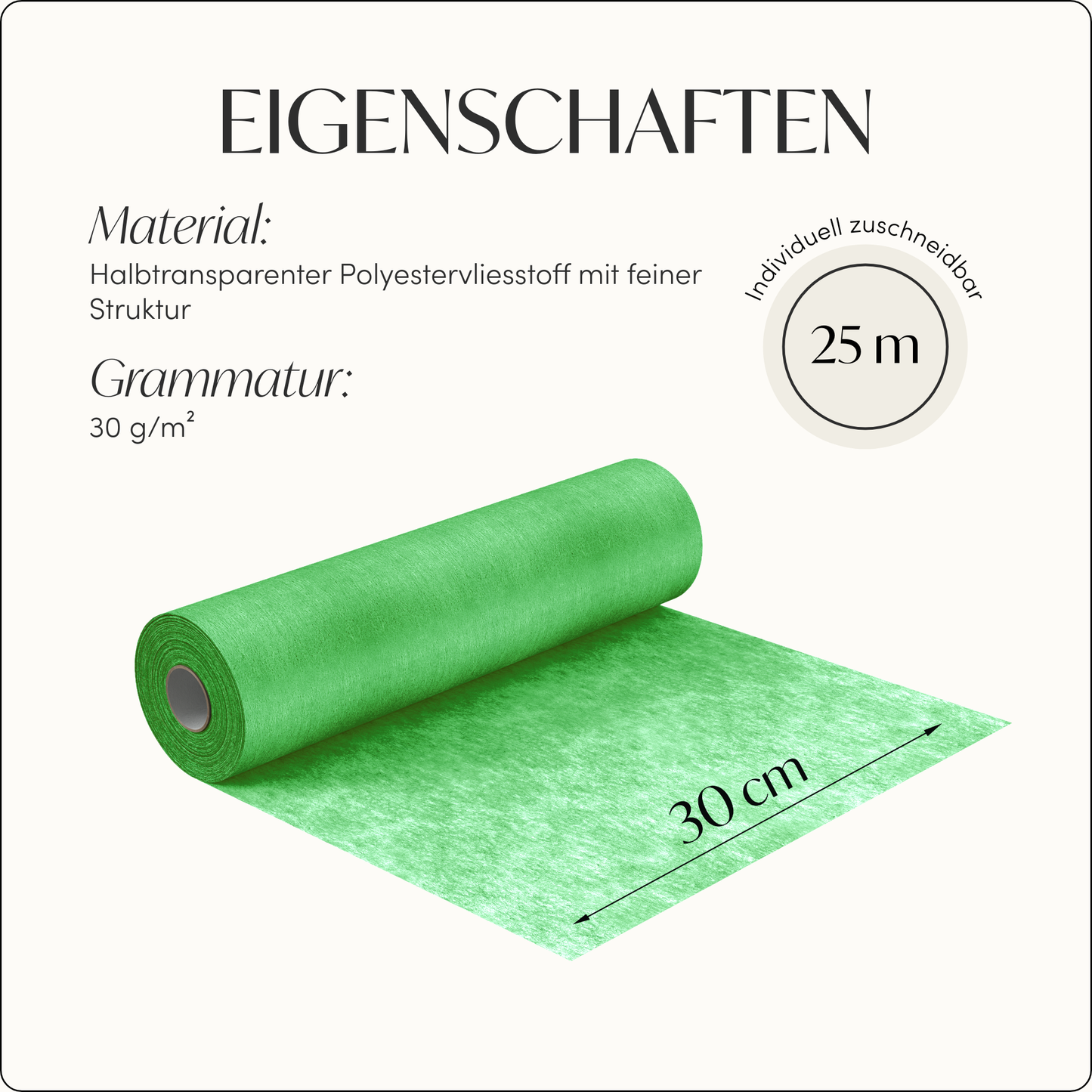 Tischläufer Vlies Fußball Grün