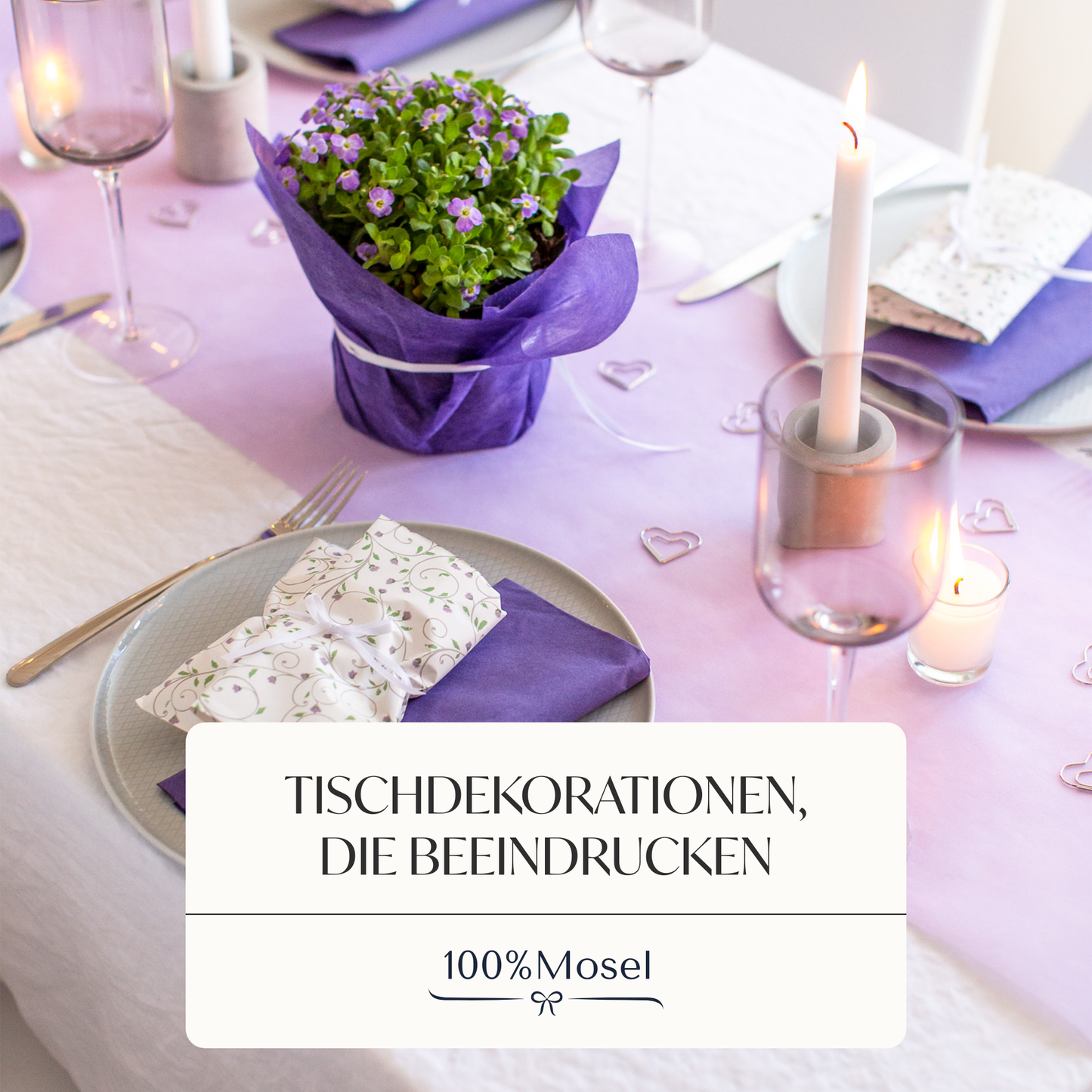 Tischläufer Vlies Flieder