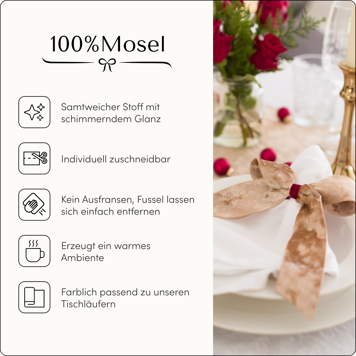 Samtband Gold, 40 mm