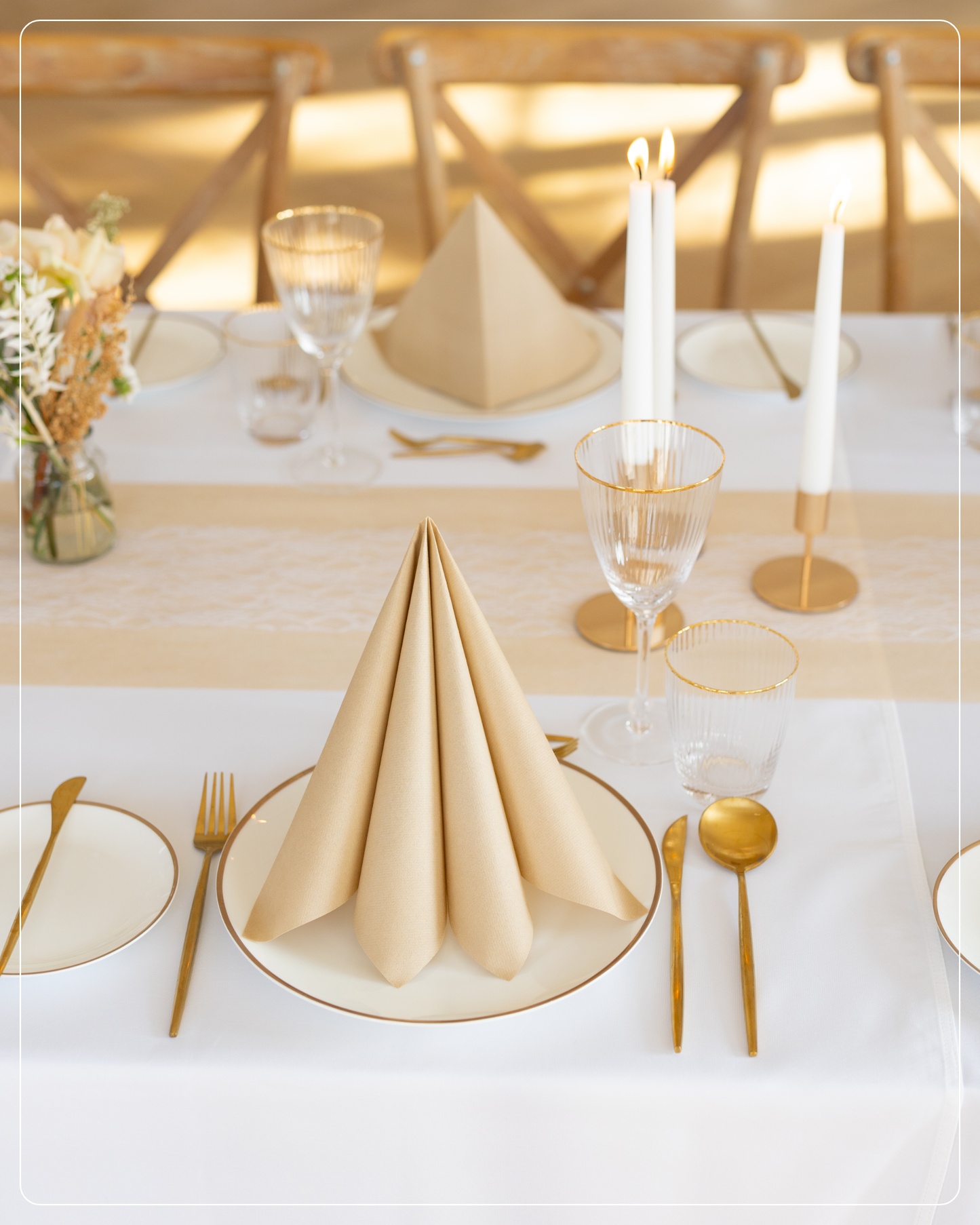 Airlaid Servietten Sand Beige, 40 x 40 cm