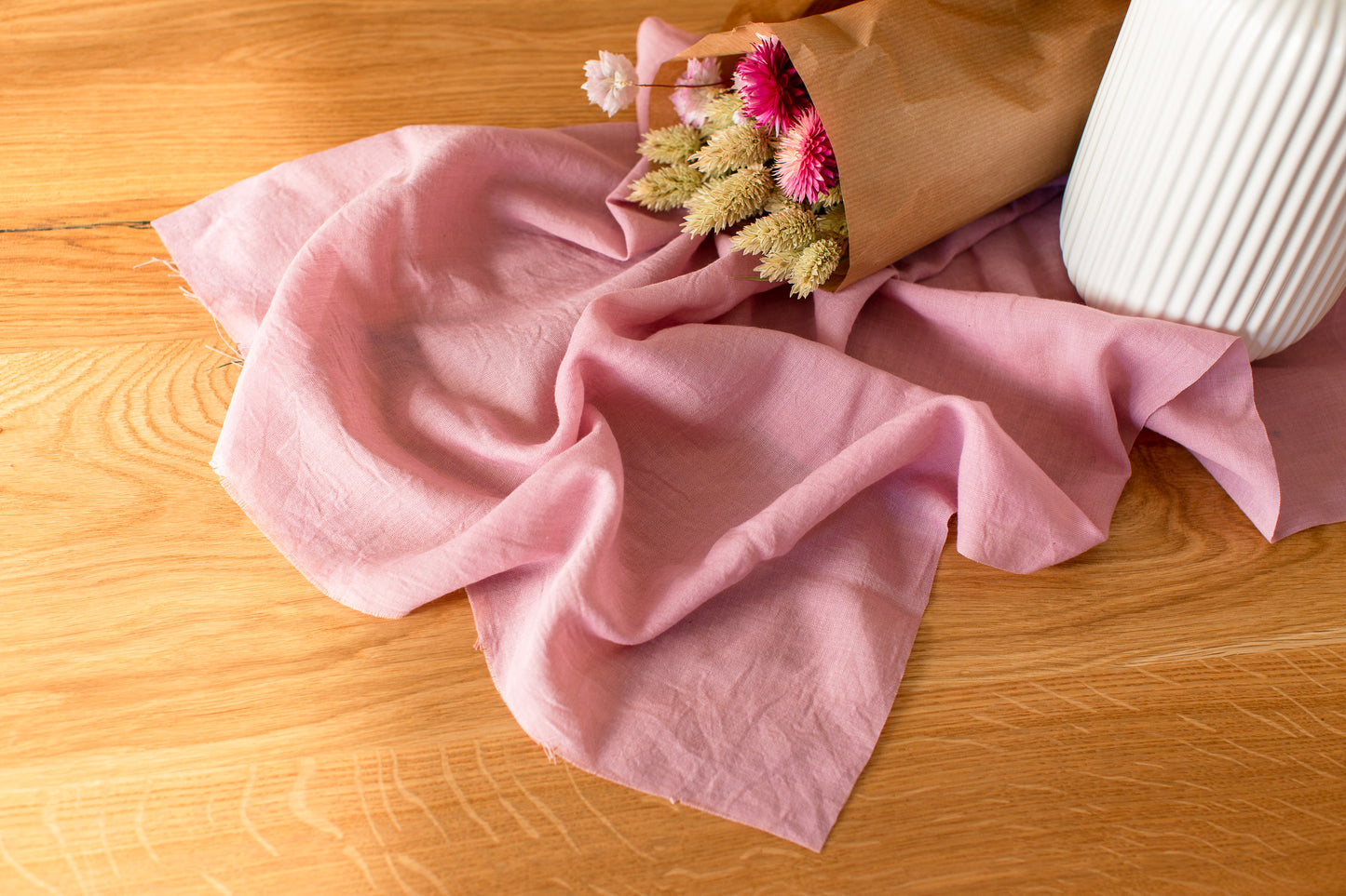 Musselin Tischläufer, Rosa