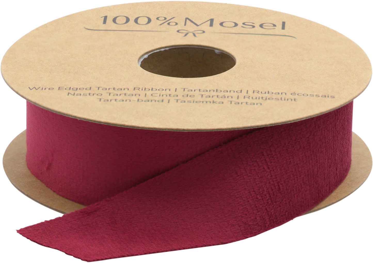 Samtband Bordeauxrot, 25 mm