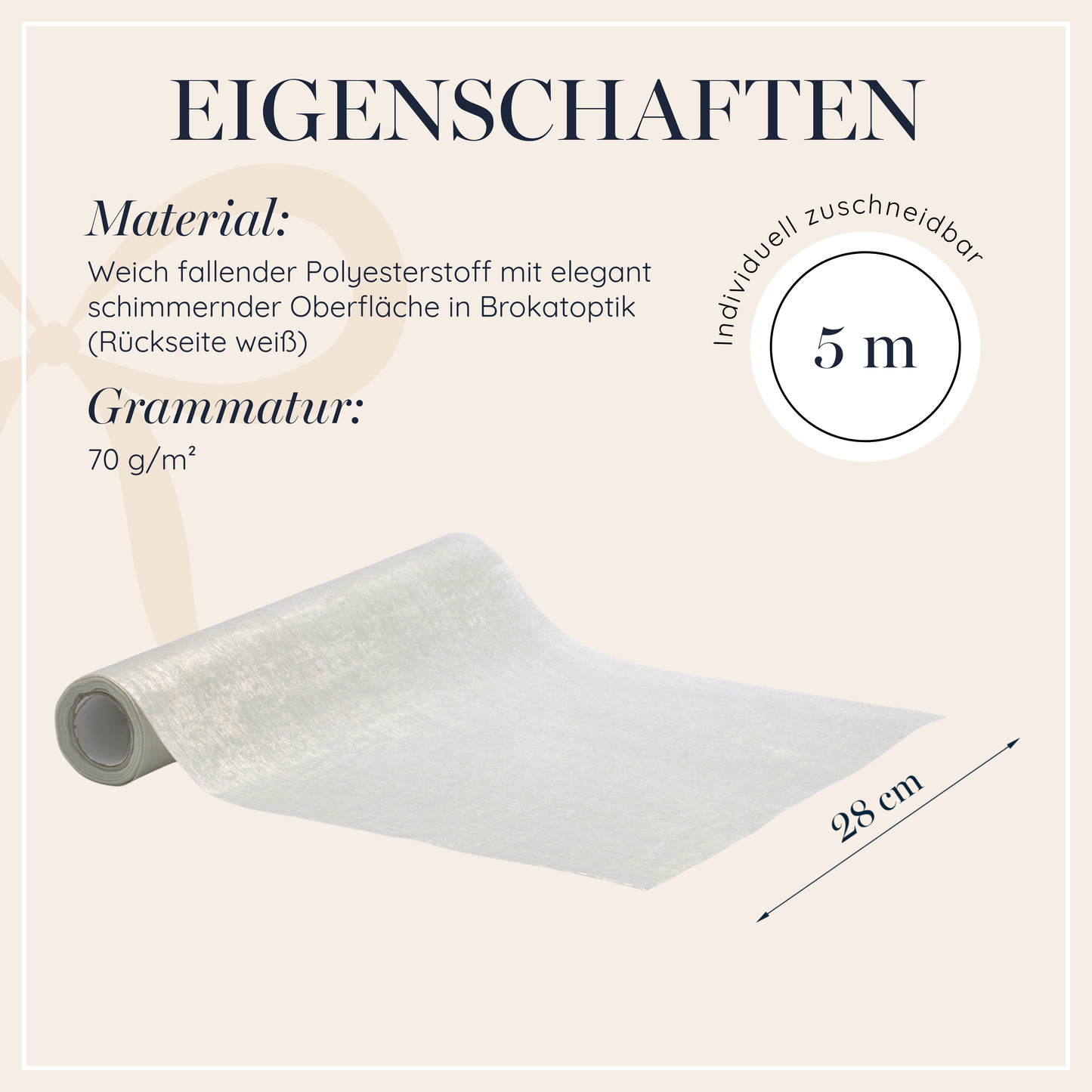 Tischläufer Gold schimmernd