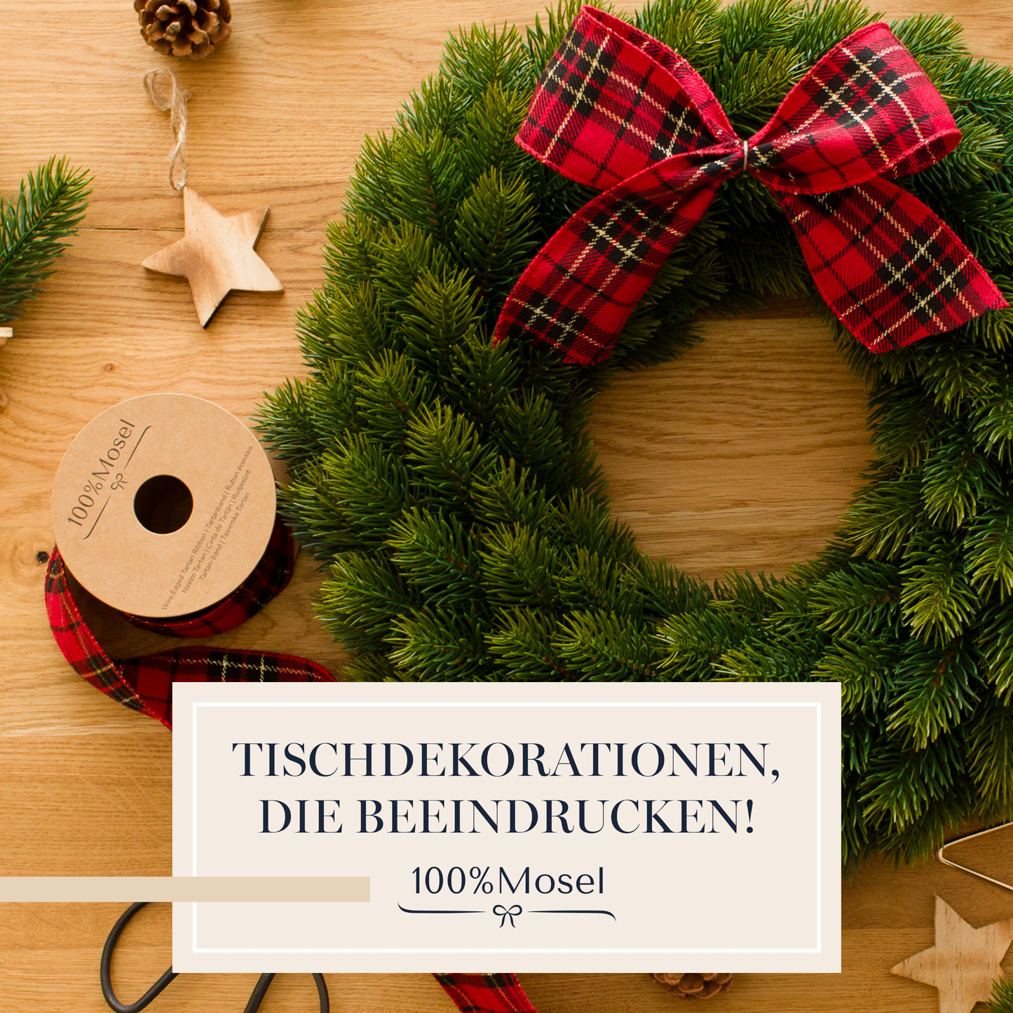 Schottenkaro Schleifenband Rot