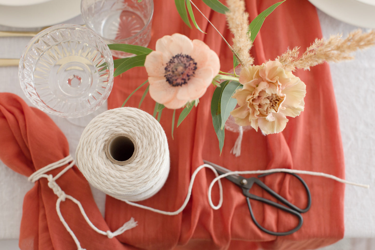 Baumwollkordel Weiß