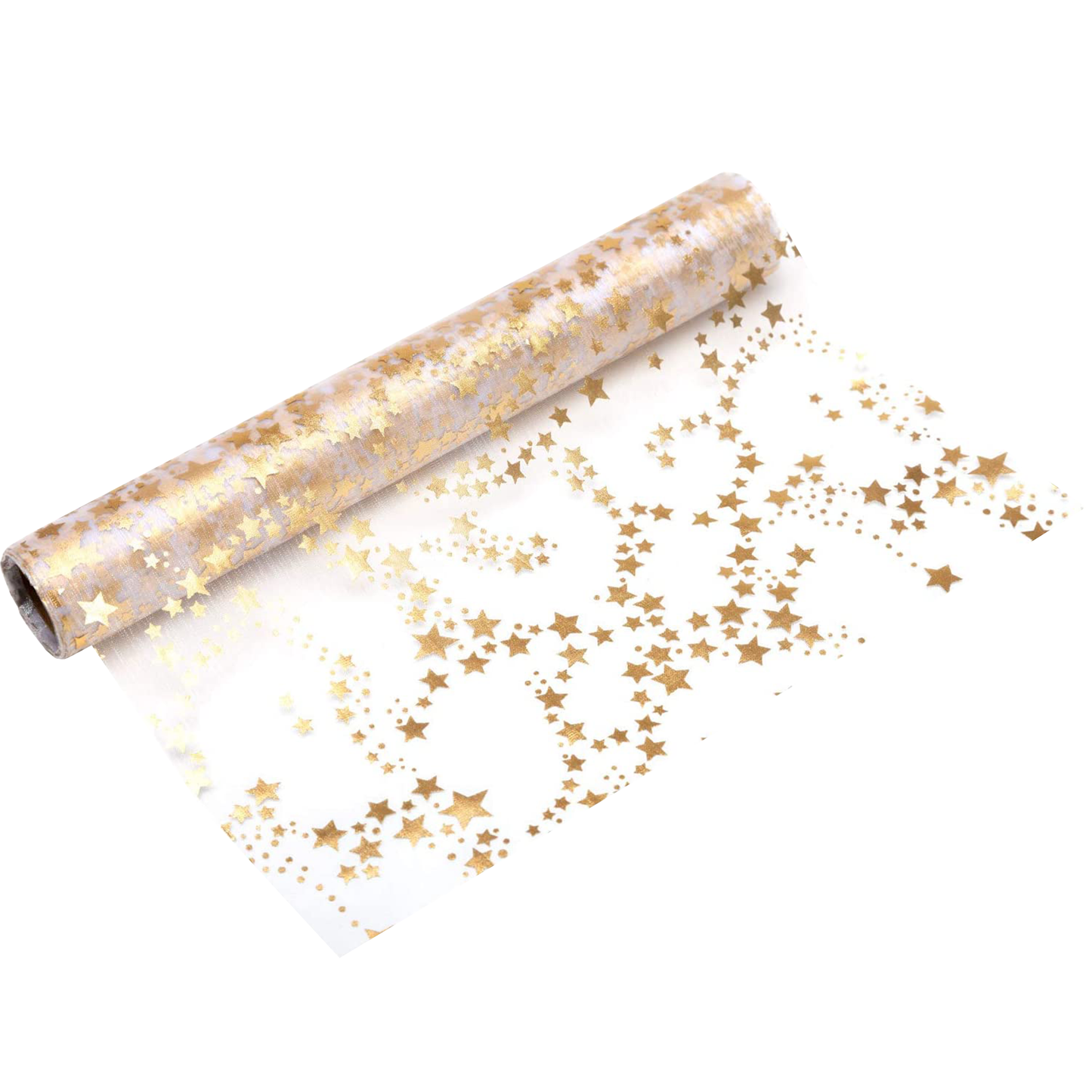 Tischläufer Organza Sternchen Gold