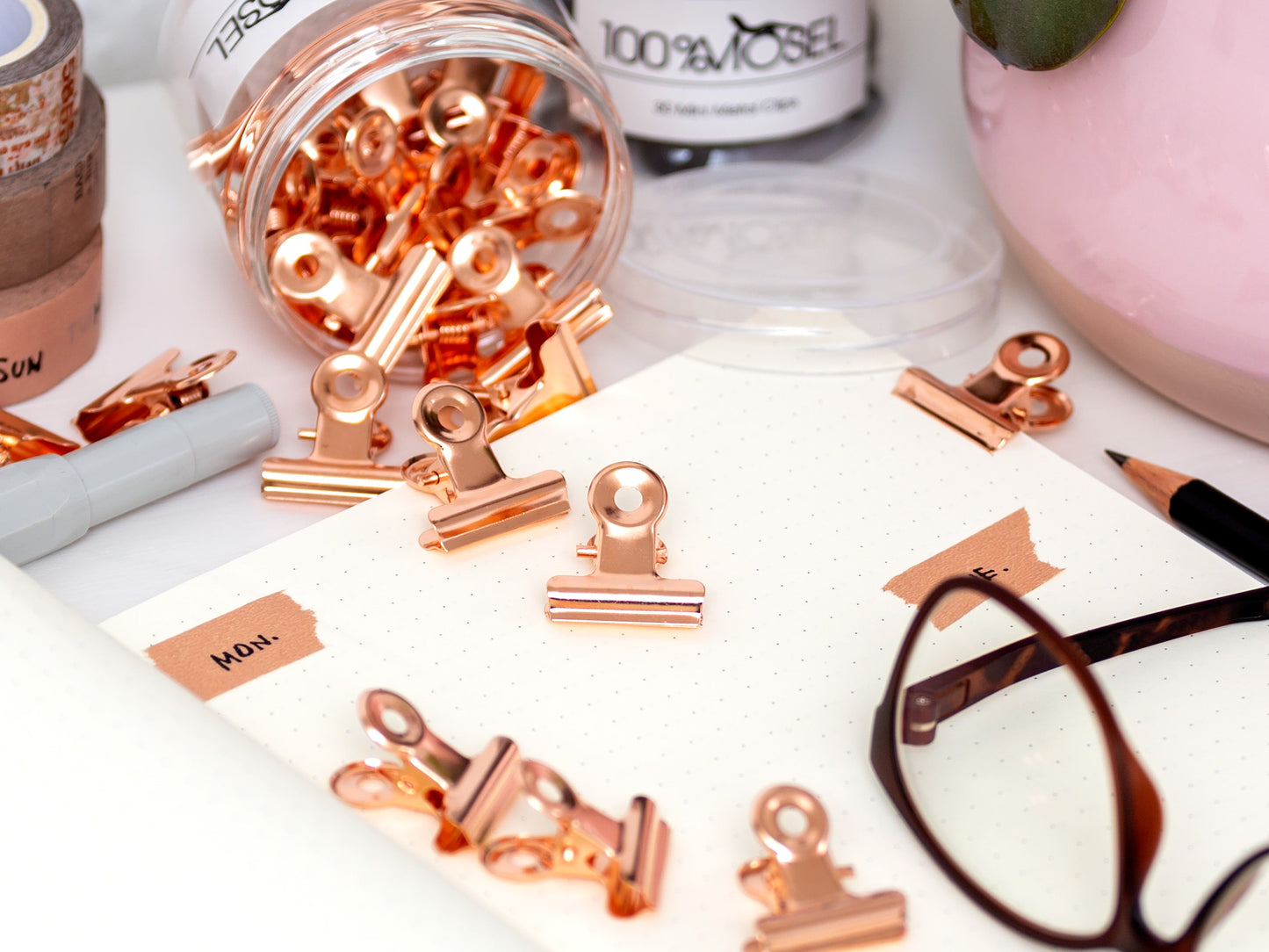 Mini Metallklammern Roségold