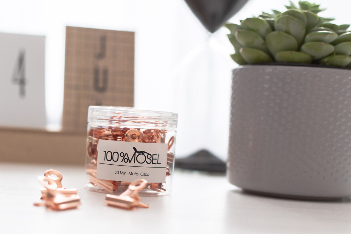 Mini Metallklammern Roségold