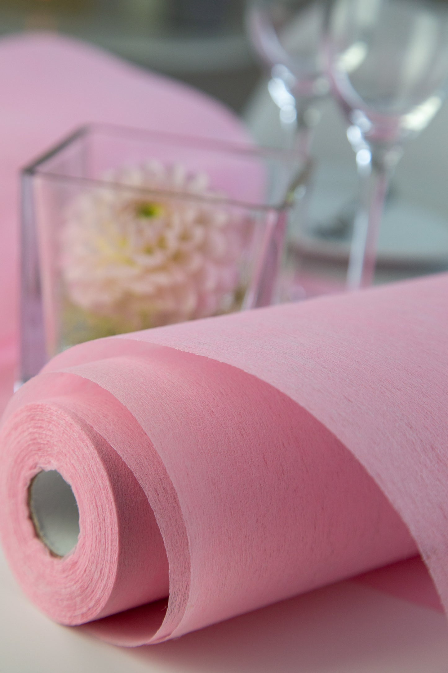2. Wahl: Tischläufer Vlies Rosa