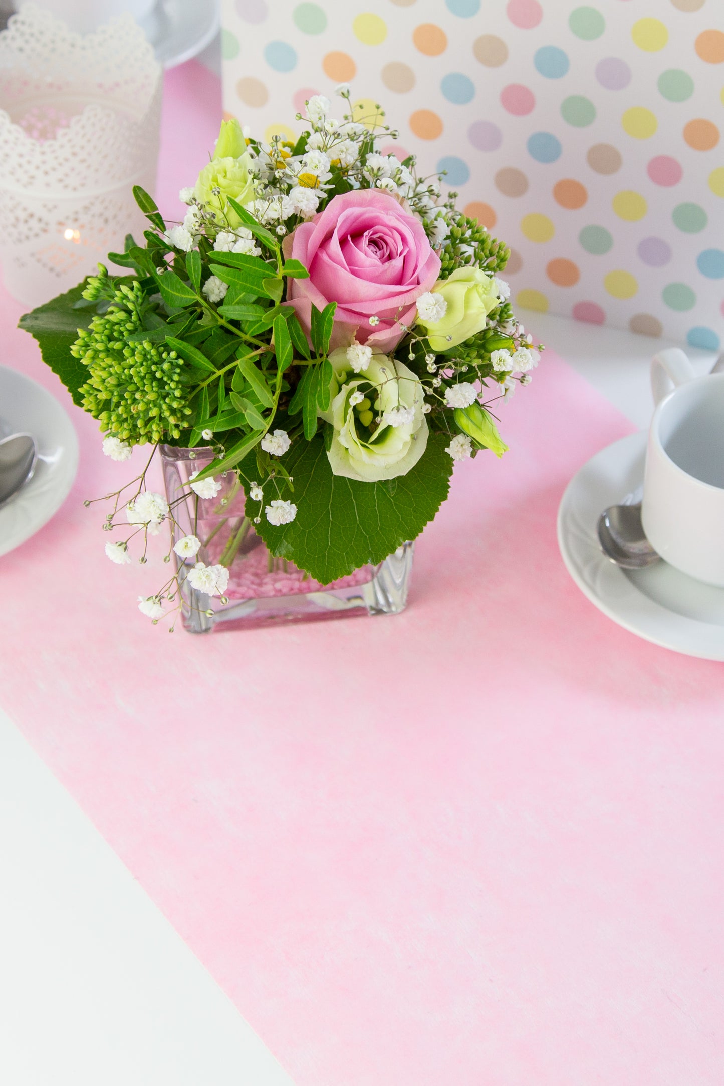 2. Wahl: Tischläufer Vlies Rosa