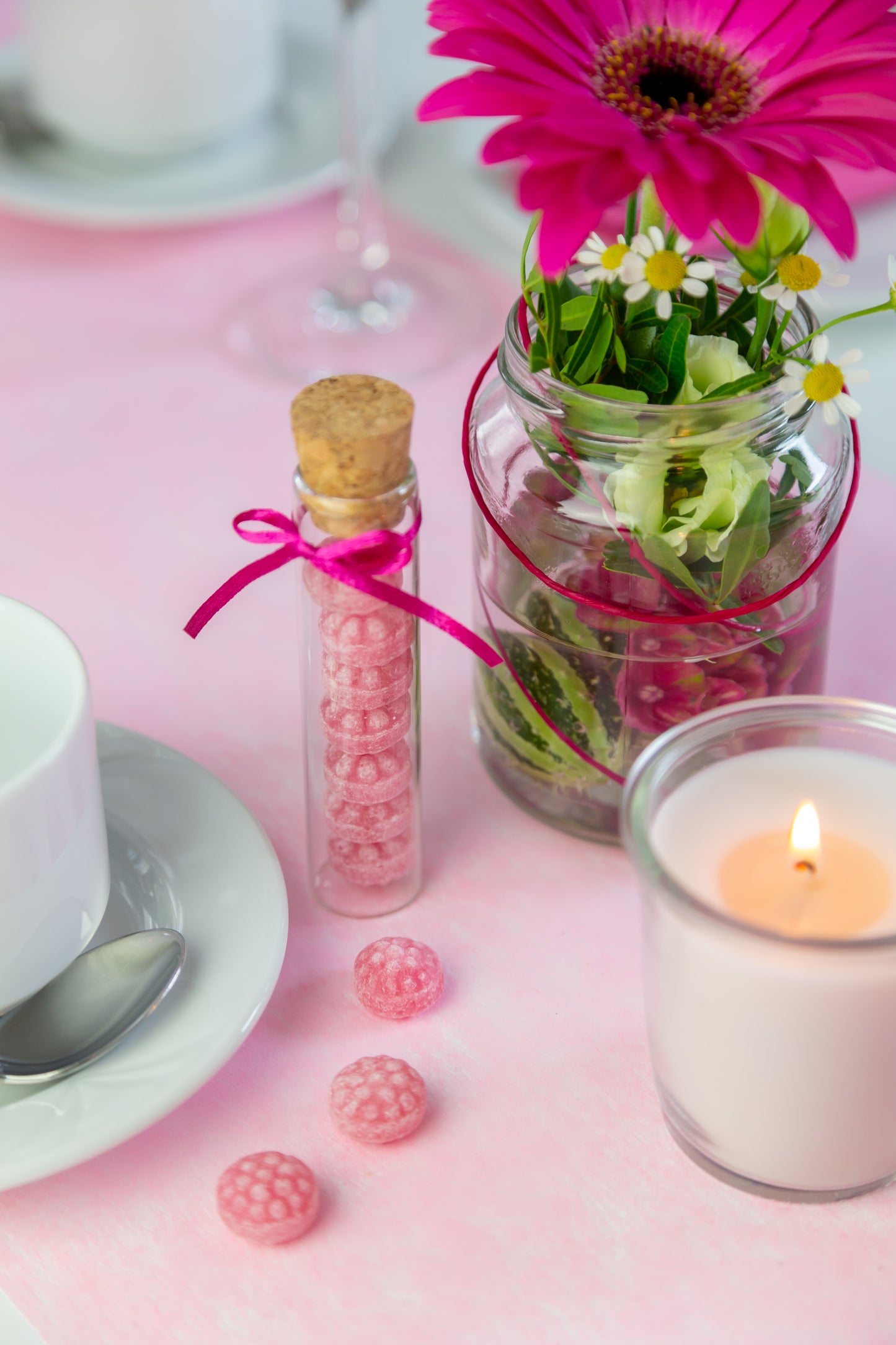 2. Wahl: Tischläufer Vlies Rosa