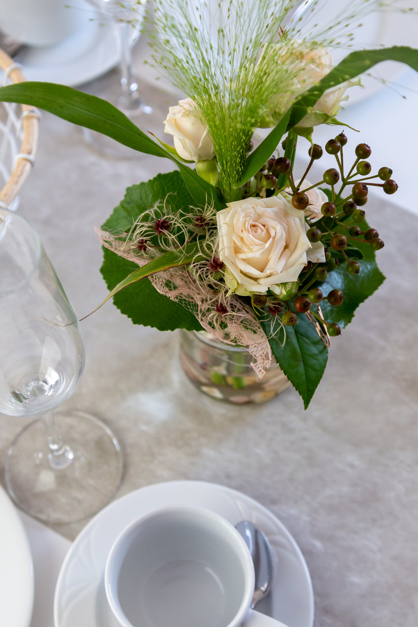 2. Wahl: Tischläufer Vlies Grau