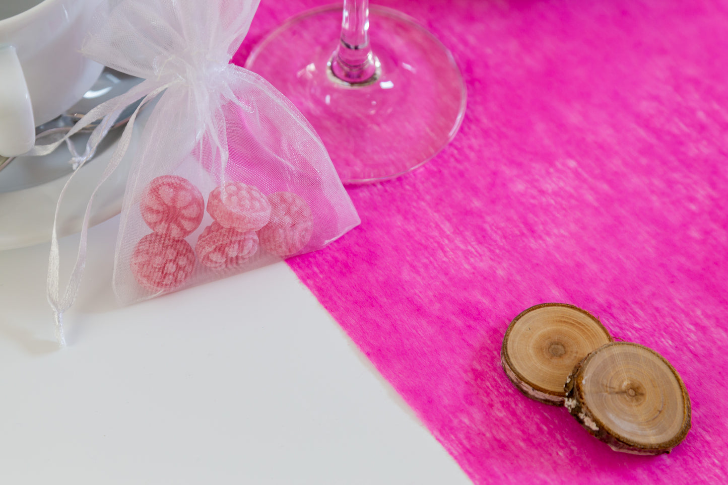 2. Wahl: Tischläufer Vlies Pink