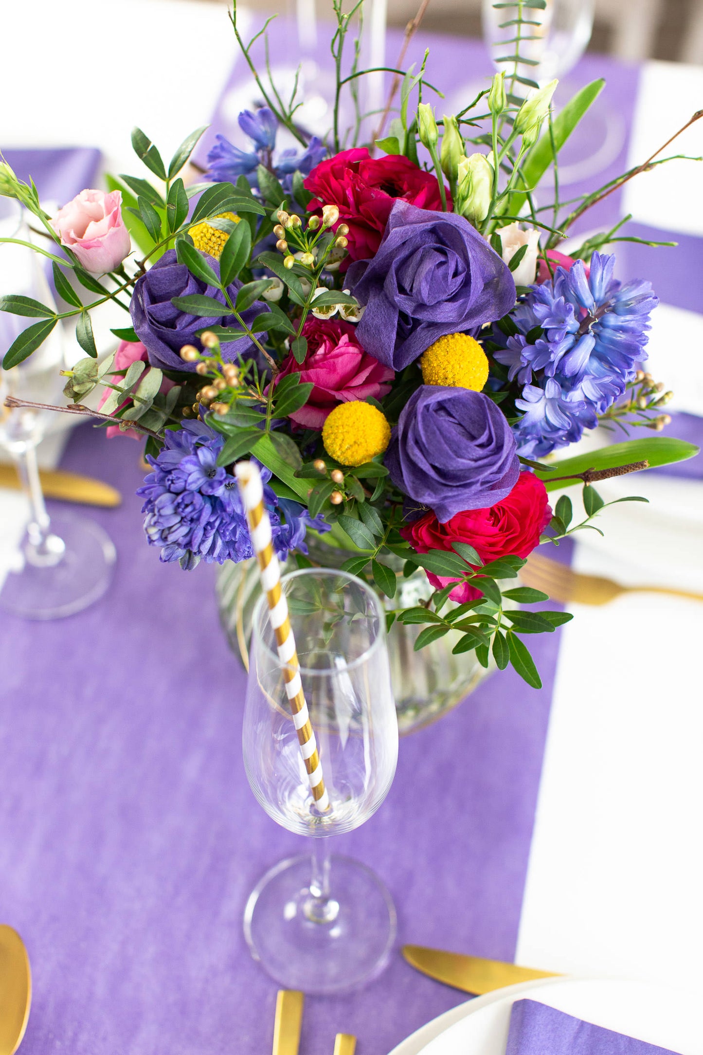 2. Wahl: Tischläufer Vlies Lila