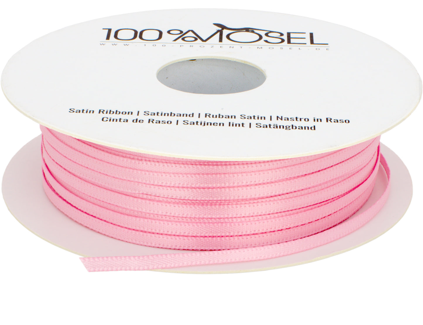 Satinband Rosa, 3 mm
