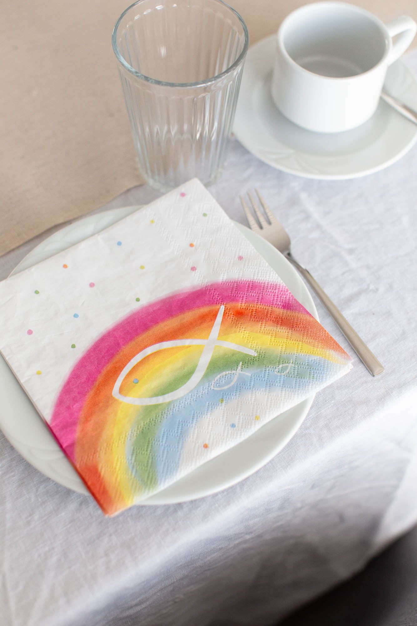 Tischläufer in Leinenoptik, Natur