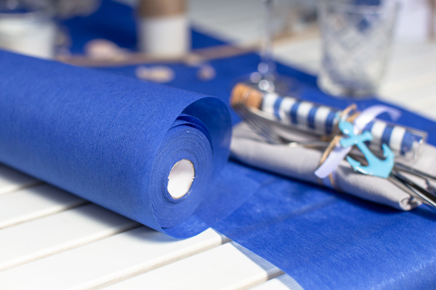 Tischläufer Vlies Royalblau