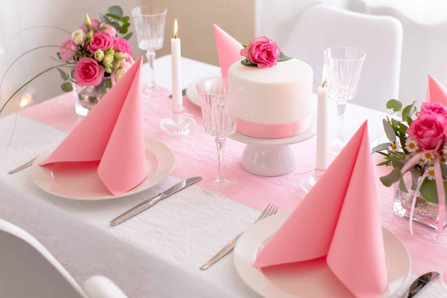 Satinband Rosa, 10 mm