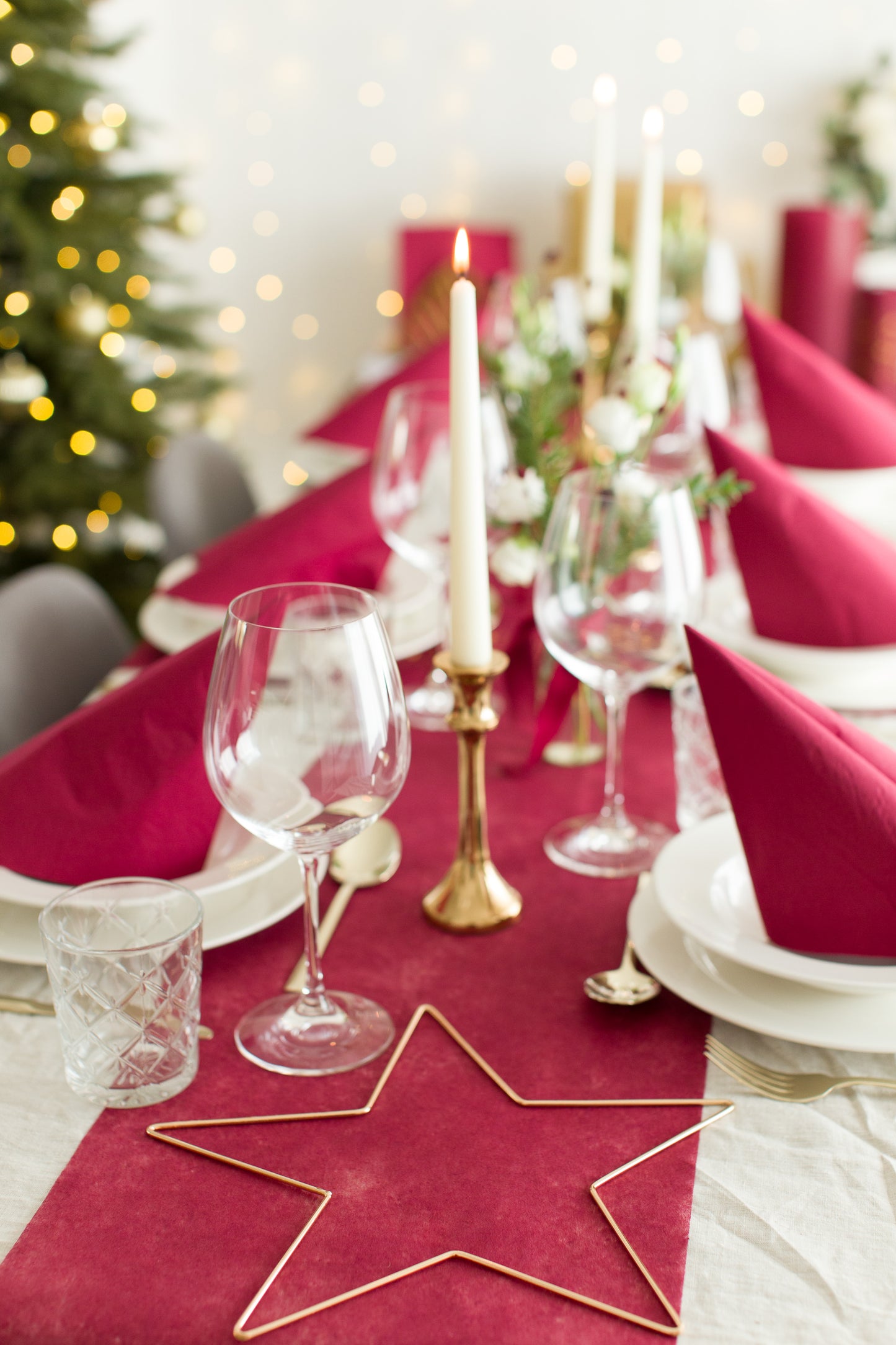 2. Wahl: Tischläufer Vlies Bordeauxrot