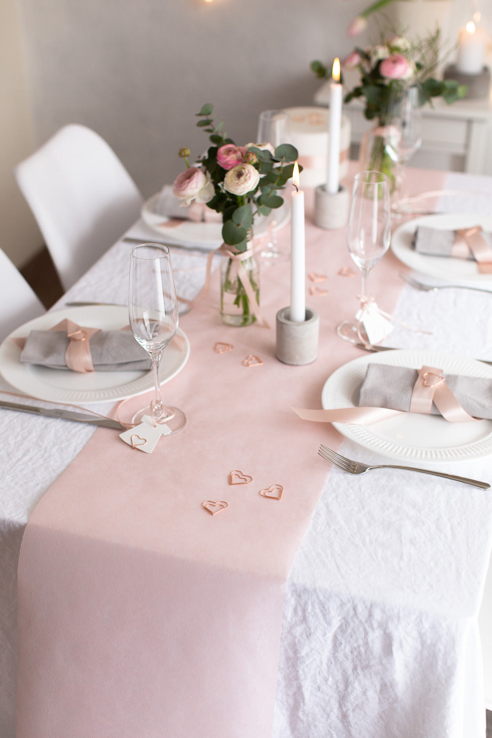 2. Wahl: Tischläufer Vlies Blush Rosé