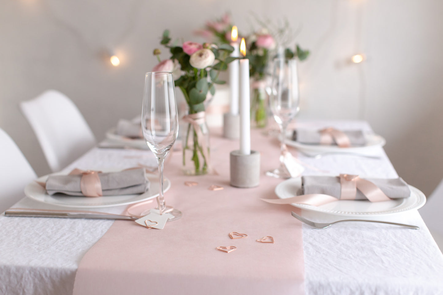 2. Wahl: Tischläufer Vlies Blush Rosé