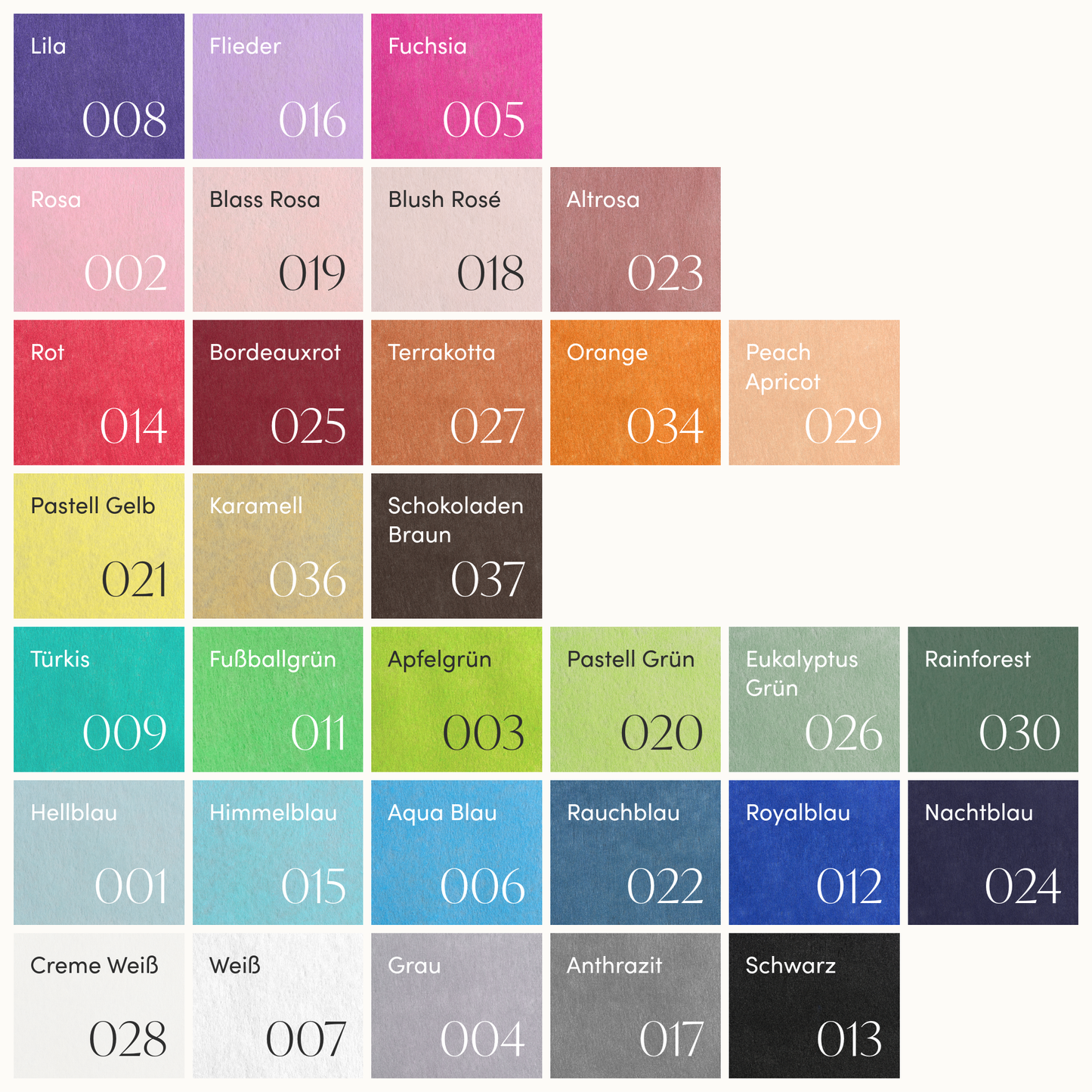 Tischläufer Vlies Creme Weiß