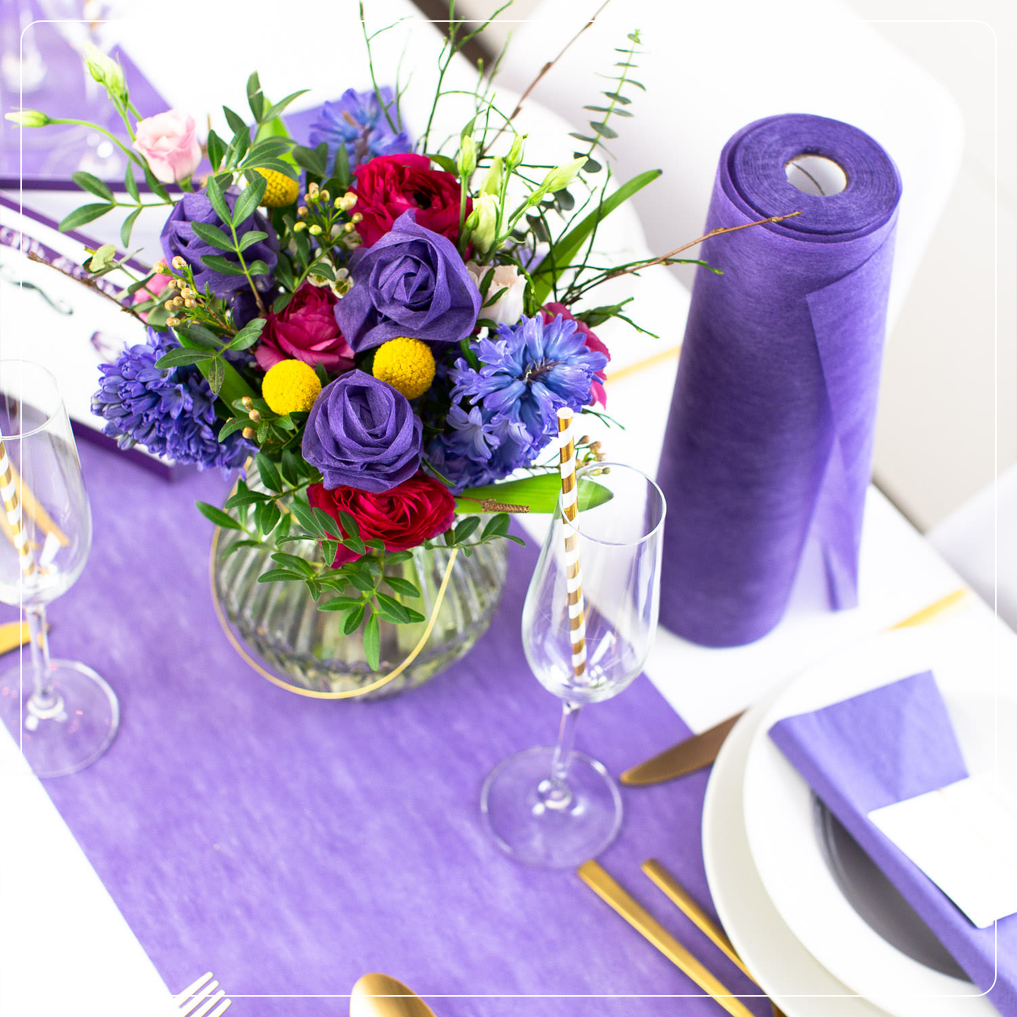 Tischläufer Vlies Lila