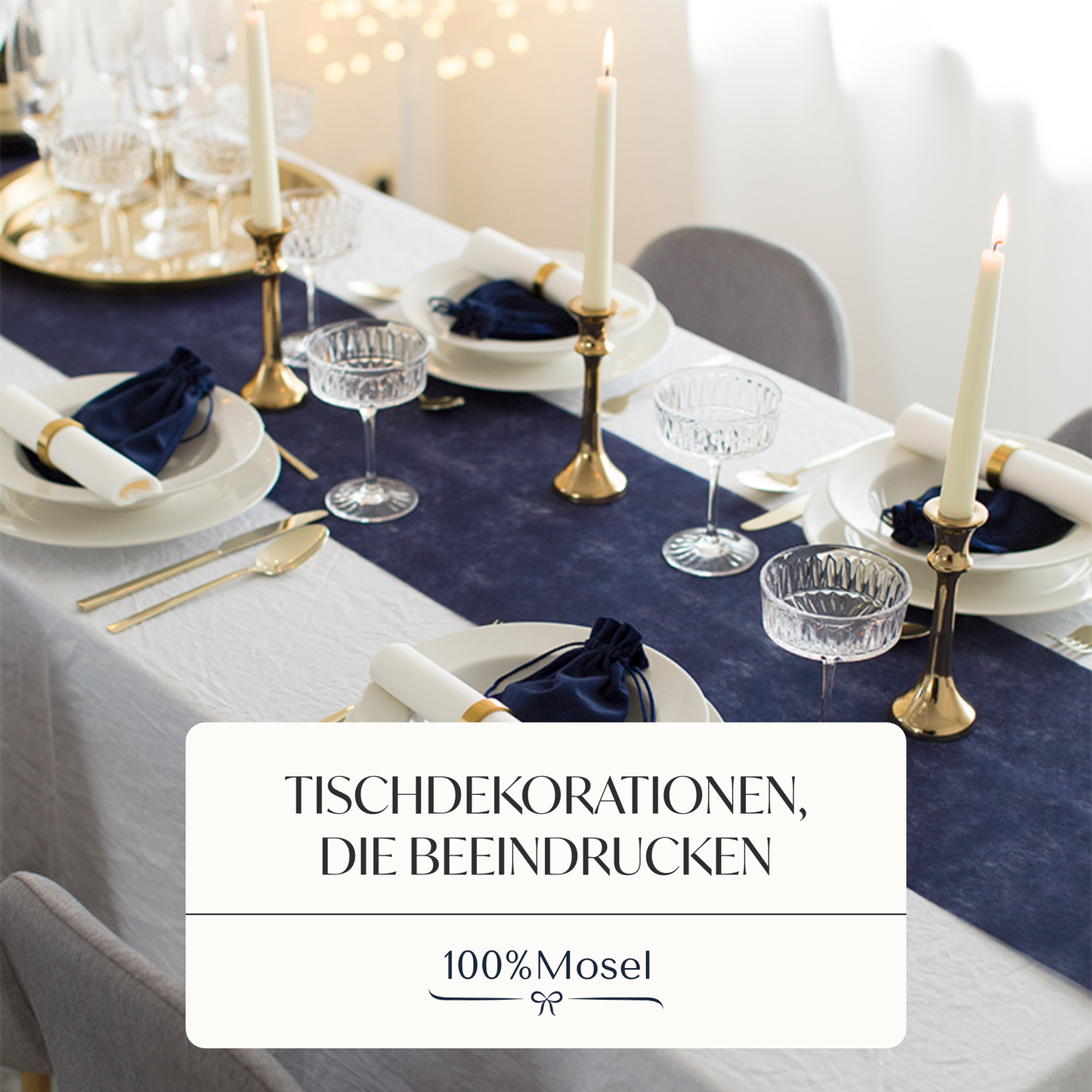 2. Wahl: Tischläufer Vlies Nachtblau