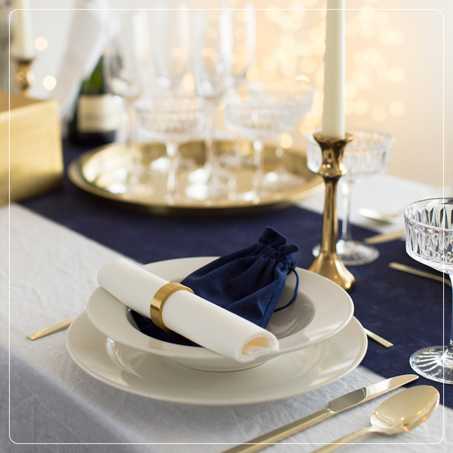 2. Wahl: Tischläufer Vlies Nachtblau