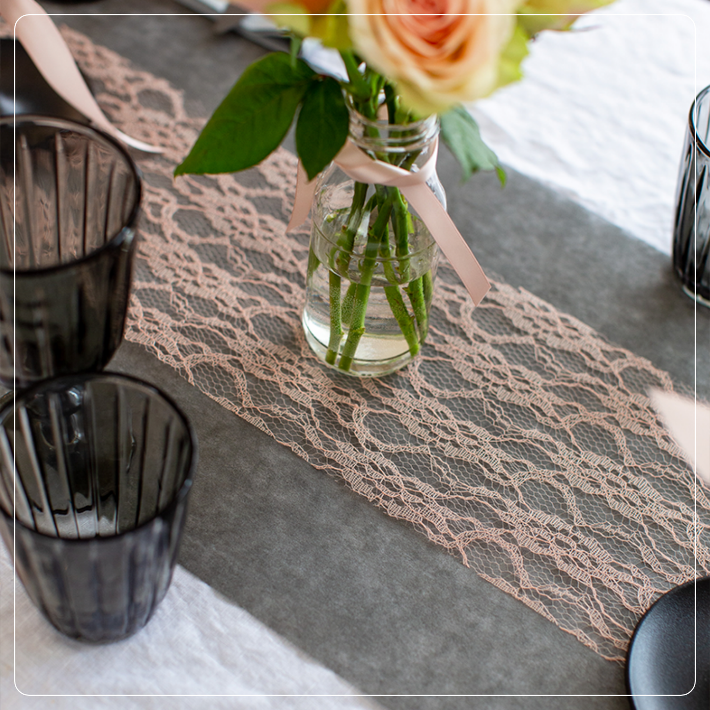 Tischläufer Vlies Anthrazit