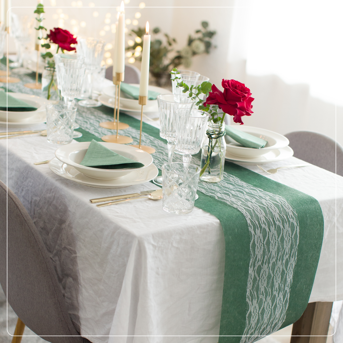 Tischläufer Vlies Rainforest Grün