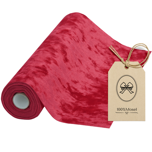 Tischläufer Samt Rot