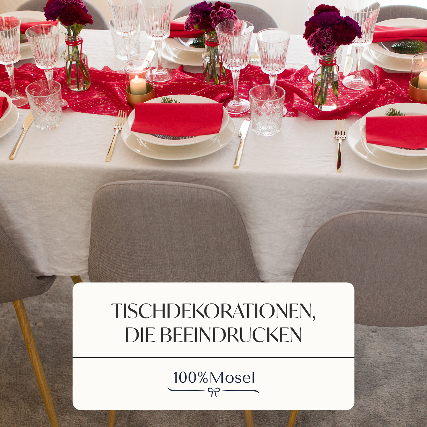 Tischläufer Sterne, Rot