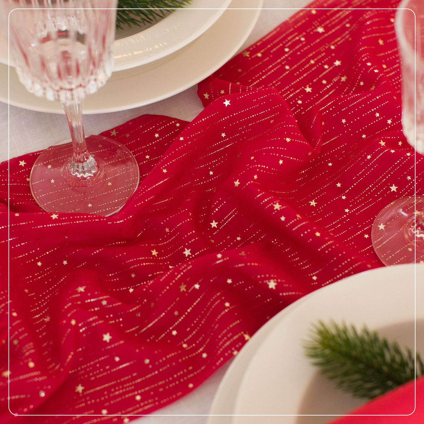 Tischläufer Sterne, Rot