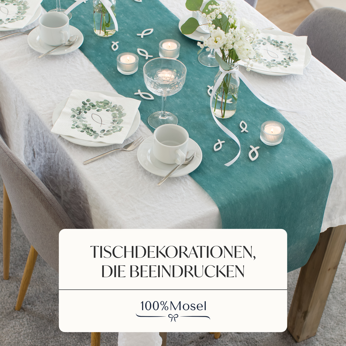 Tischläufer Vlies Petrol