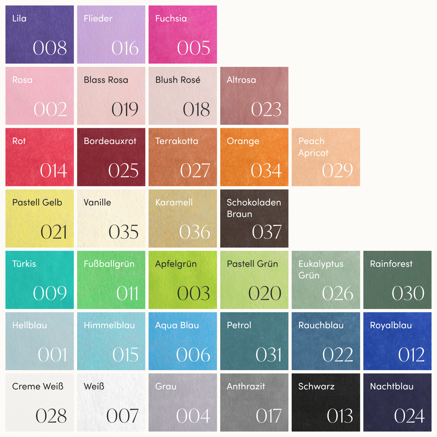 Tischläufer Vlies Vanille Creme