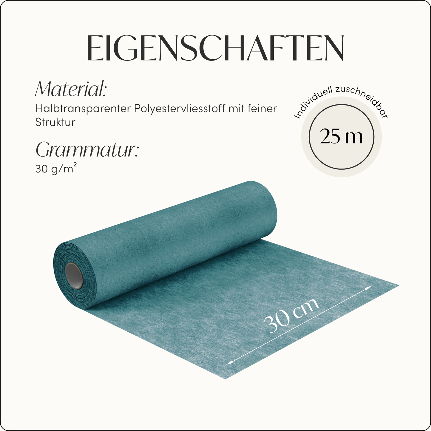 Tischläufer Vlies Petrol