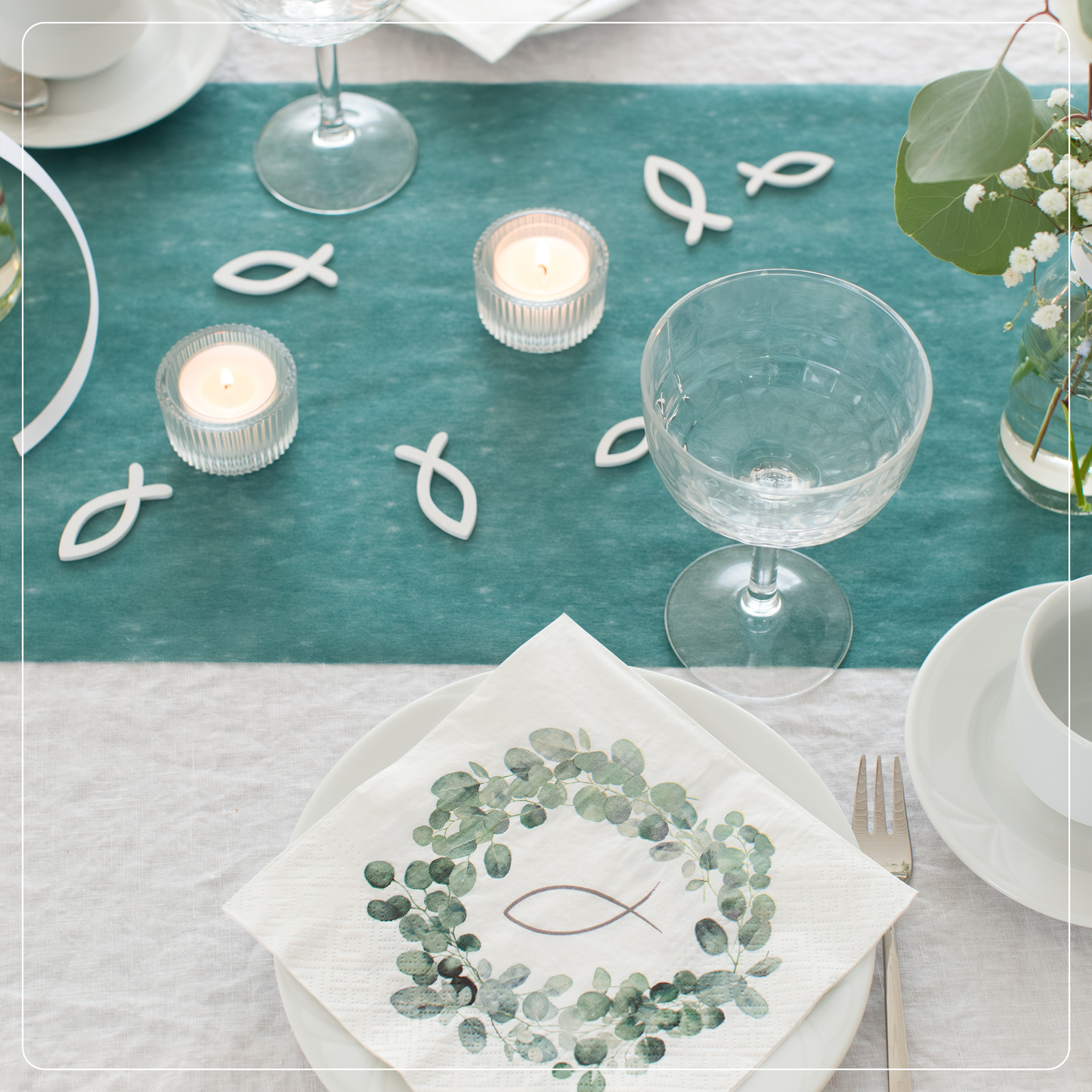 Tischläufer Vlies Petrol