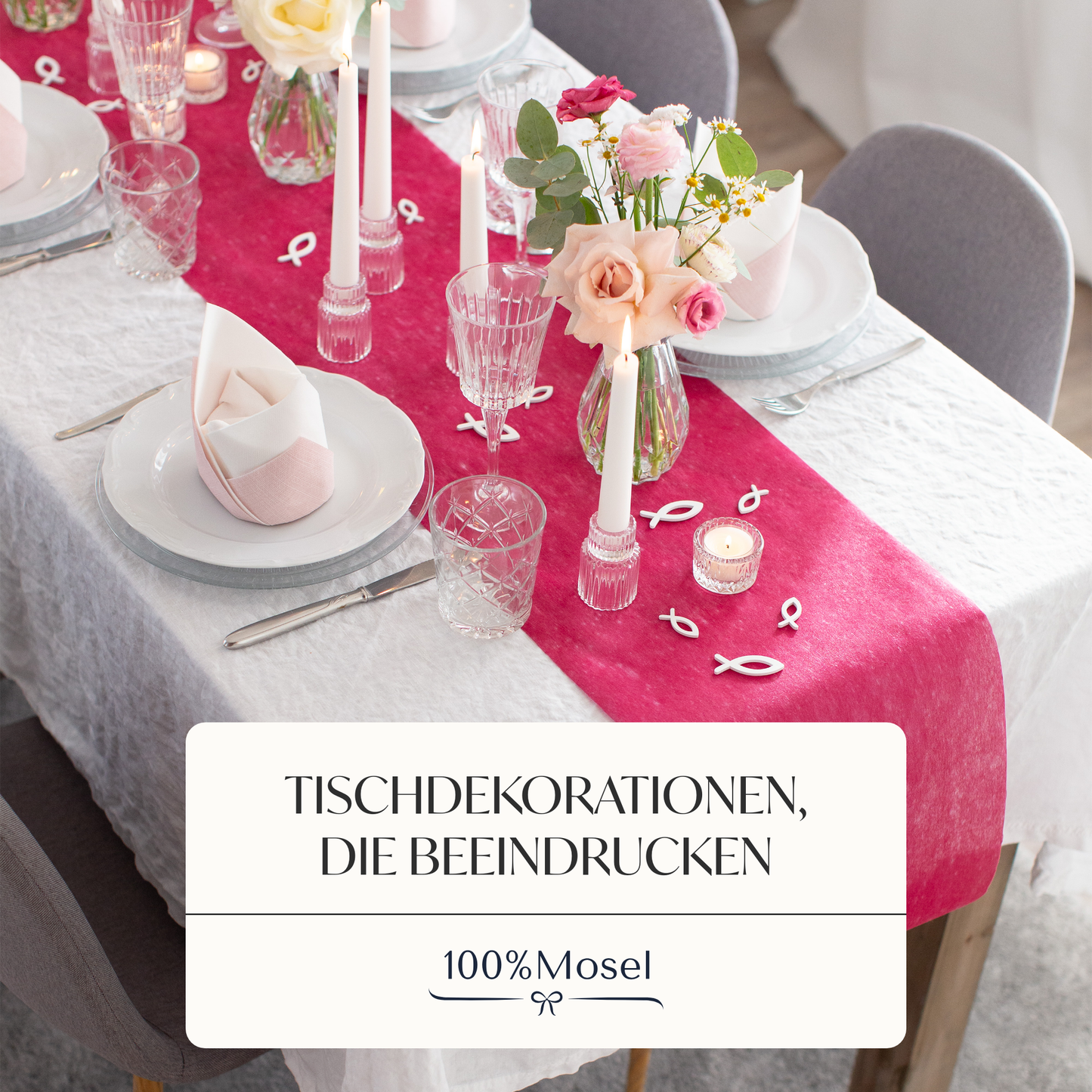 Tischläufer Vlies Beere