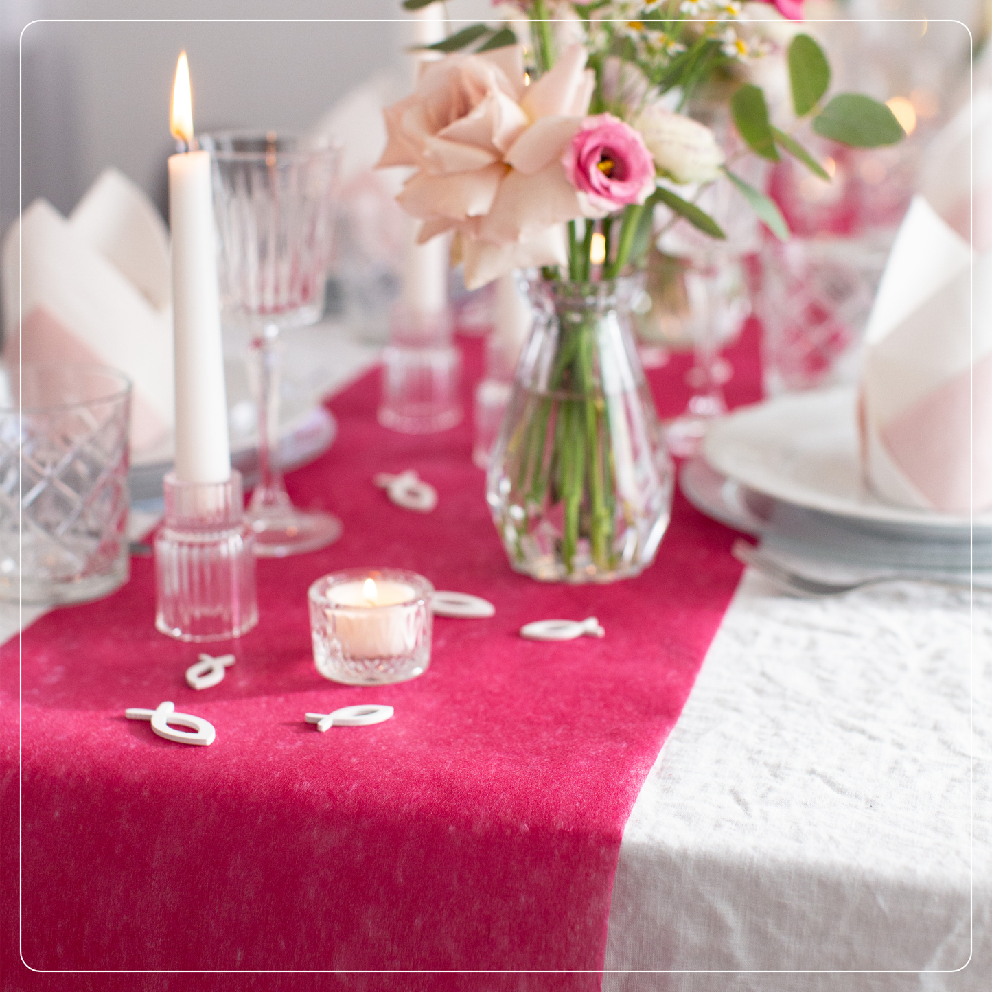 Tischläufer Vlies Beere