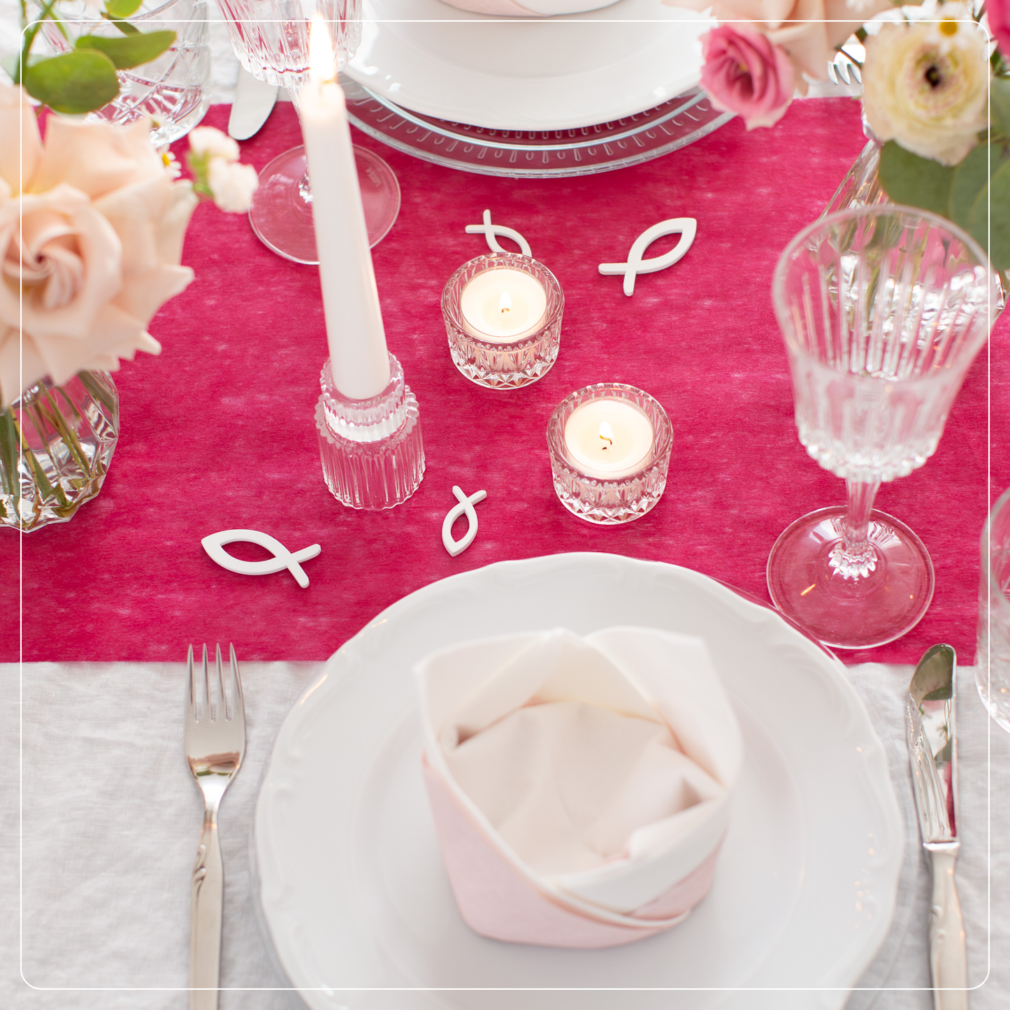 Tischläufer Vlies Beere