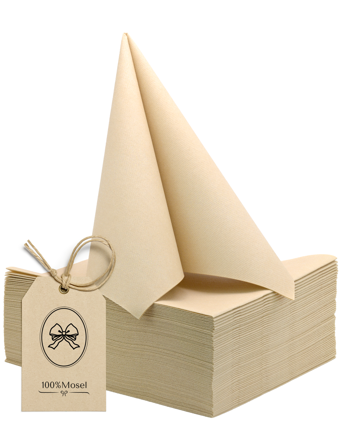 Airlaid Servietten Sand Beige, 40 x 40 cm