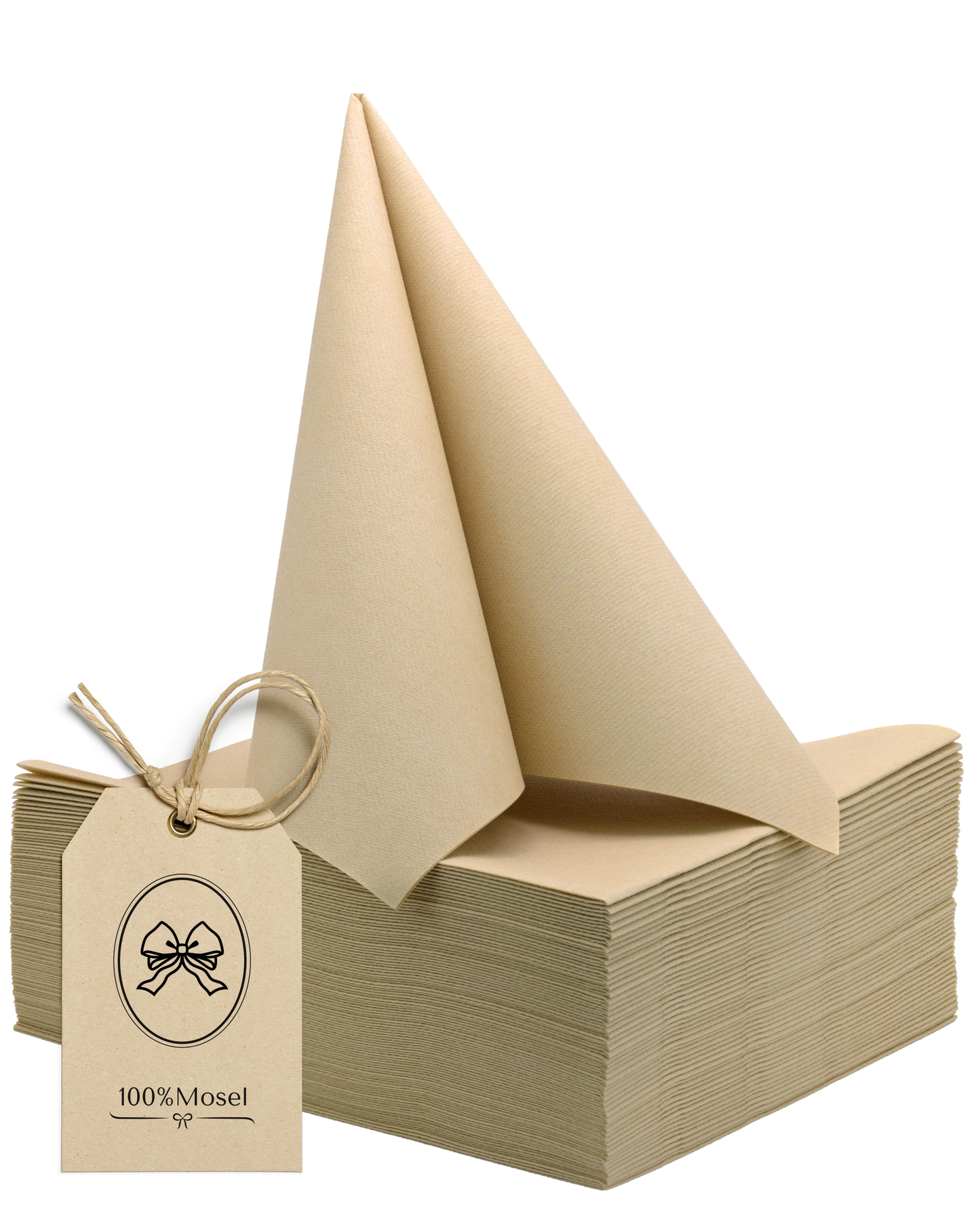 Airlaid Servietten Sand Beige, 40 x 40 cm