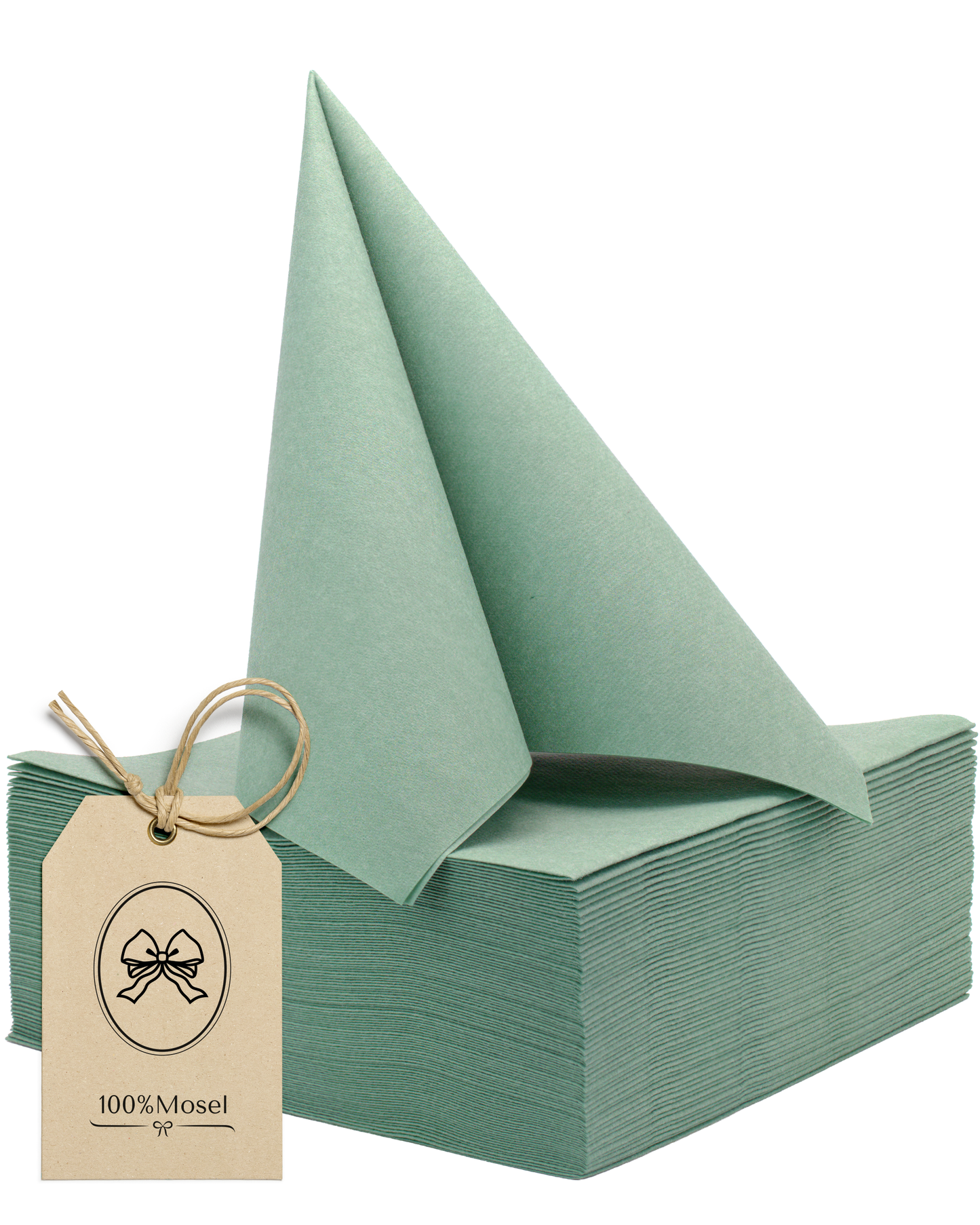 Airlaid Servietten Eukalyptus Grün, 40 x 40 cm