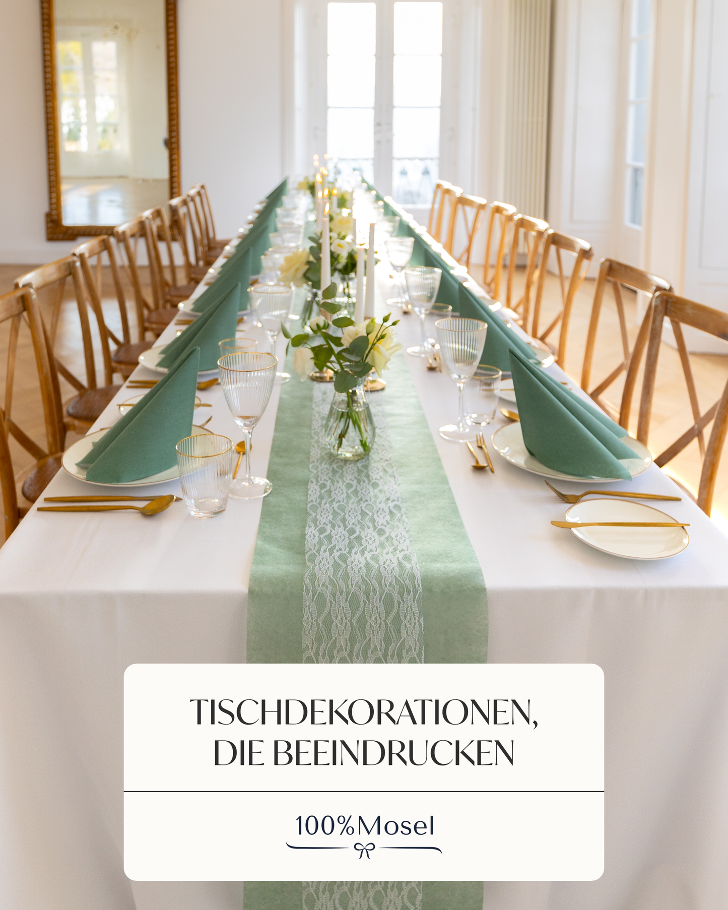 Airlaid Servietten Eukalyptus Grün, 40 x 40 cm