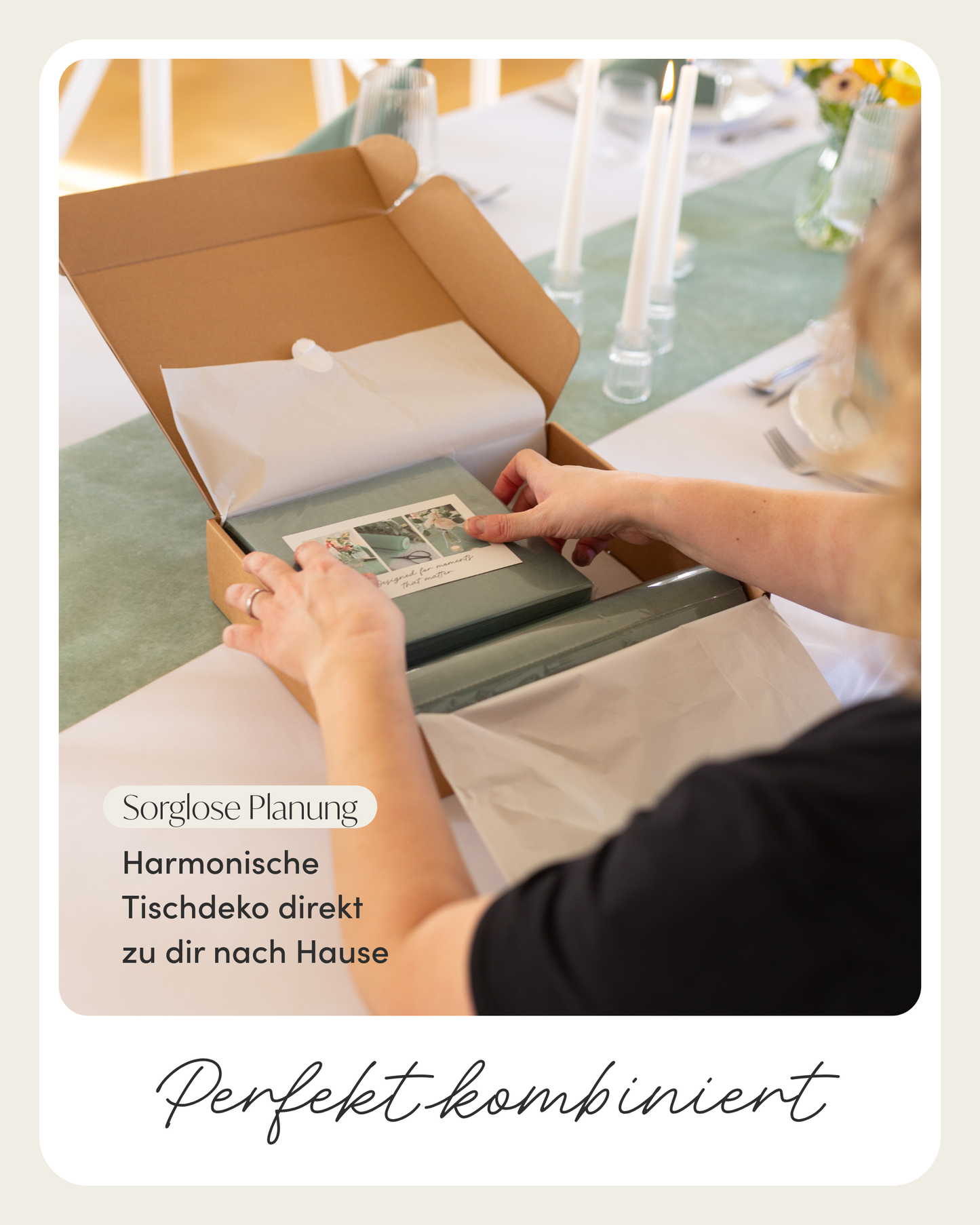 Tischdeko Set Tissue für 50 Gäste, Eukalyptus Grün